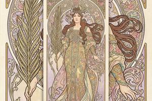 Alphonse Mucha - The Seasons / Gismonda