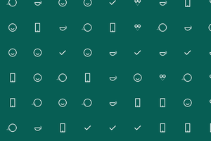 Chat Pattern - Classic WhatsApp Teal Doodles